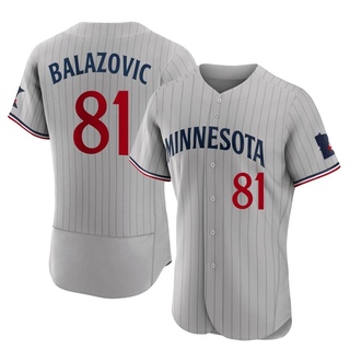 Authentic Jordan Balazovic Men's Minnesota Twins Road Jersey - Gray