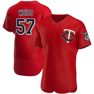 Authentic Zack Weiss Men's Minnesota Twins Alternate Jersey - Red