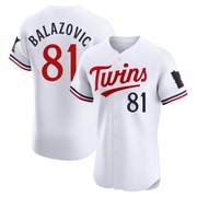 Elite Jordan Balazovic Men's Minnesota Twins Home Jersey - White