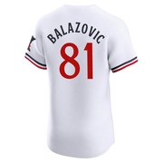 Elite Jordan Balazovic Men's Minnesota Twins Home Jersey - White