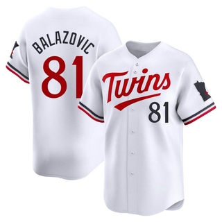 Limited Jordan Balazovic Men's Minnesota Twins Home Jersey - White