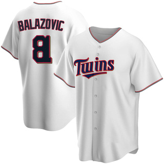 Replica Jordan Balazovic Men's Minnesota Twins Home Jersey - White