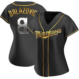 Replica Jordan Balazovic Women's Minnesota Twins Alternate Jersey - Black Golden