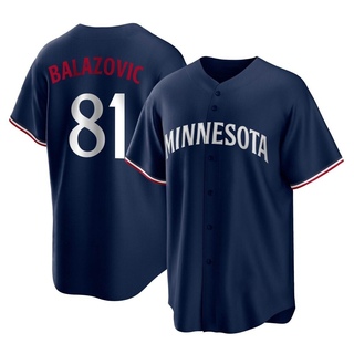 Replica Jordan Balazovic Youth Minnesota Twins Alternate Jersey - Navy