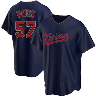 Replica Zack Weiss Men's Minnesota Twins Alternate Jersey - Navy